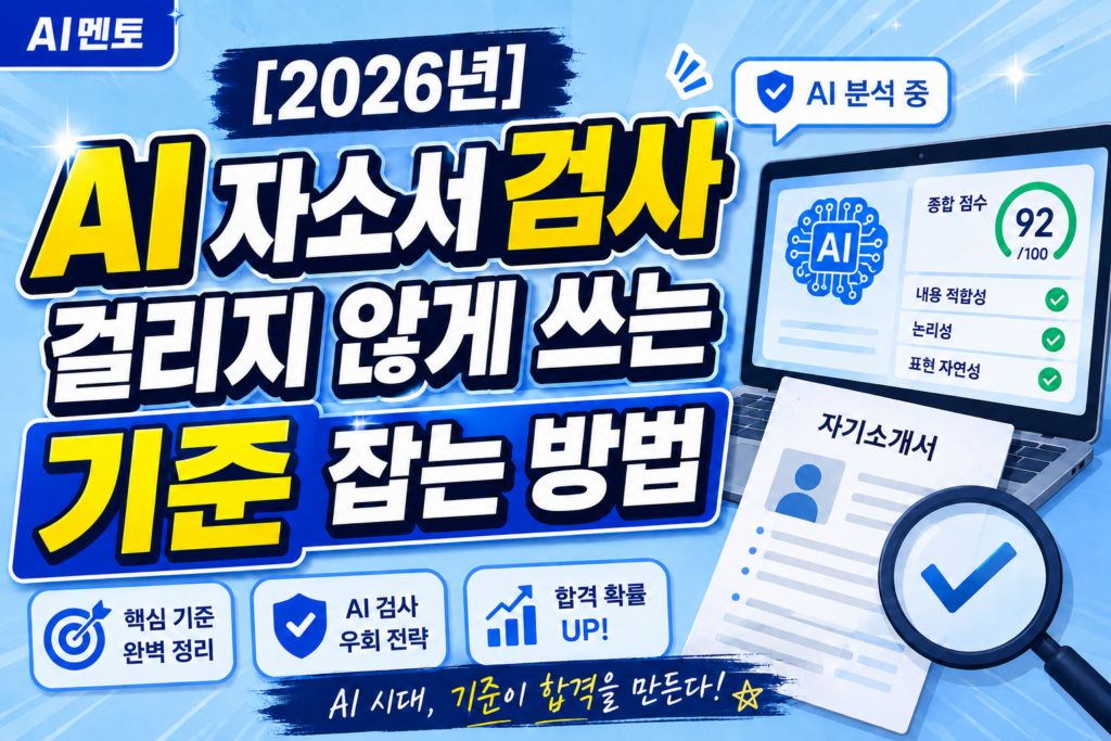 AI자소서 걸리지 않는 방법