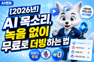 AI목소리 녹음없이 더빙하기