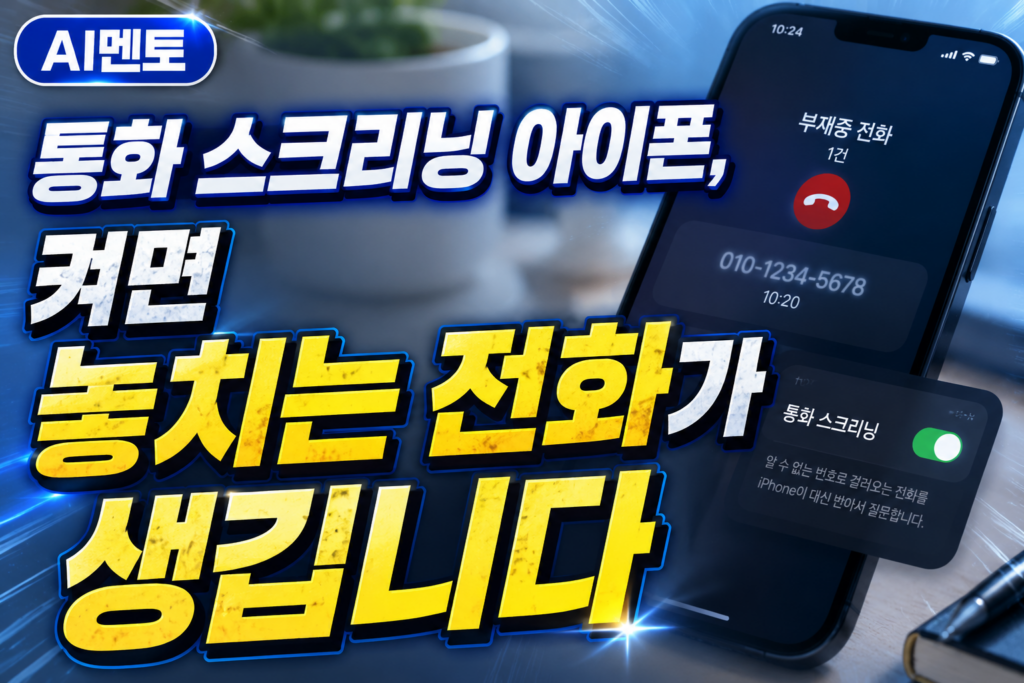 통화 스크리닝 아이폰, 켜면 놓치는 전화가 생깁니다