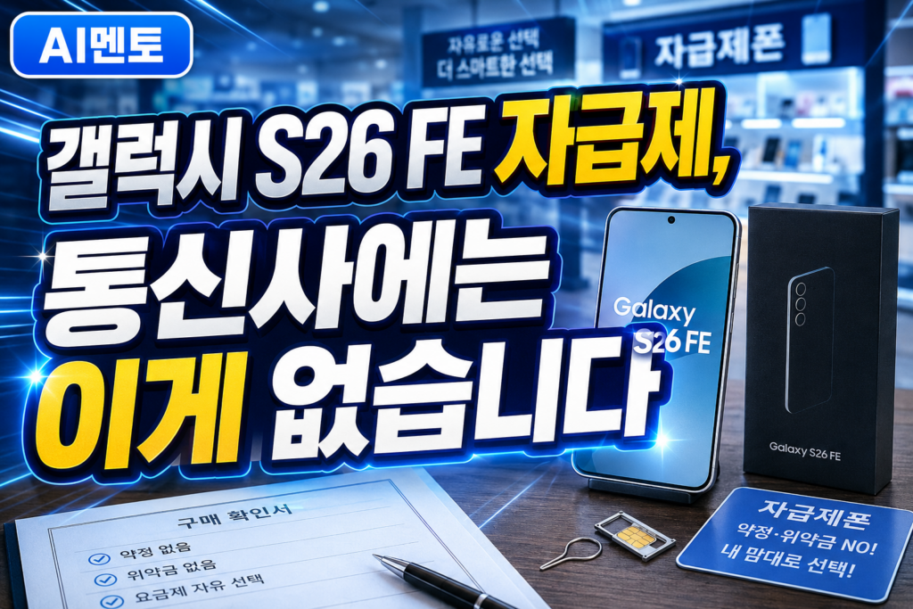 갤럭시 S26 FE 자급제, 통신사에는 이게 없습니다