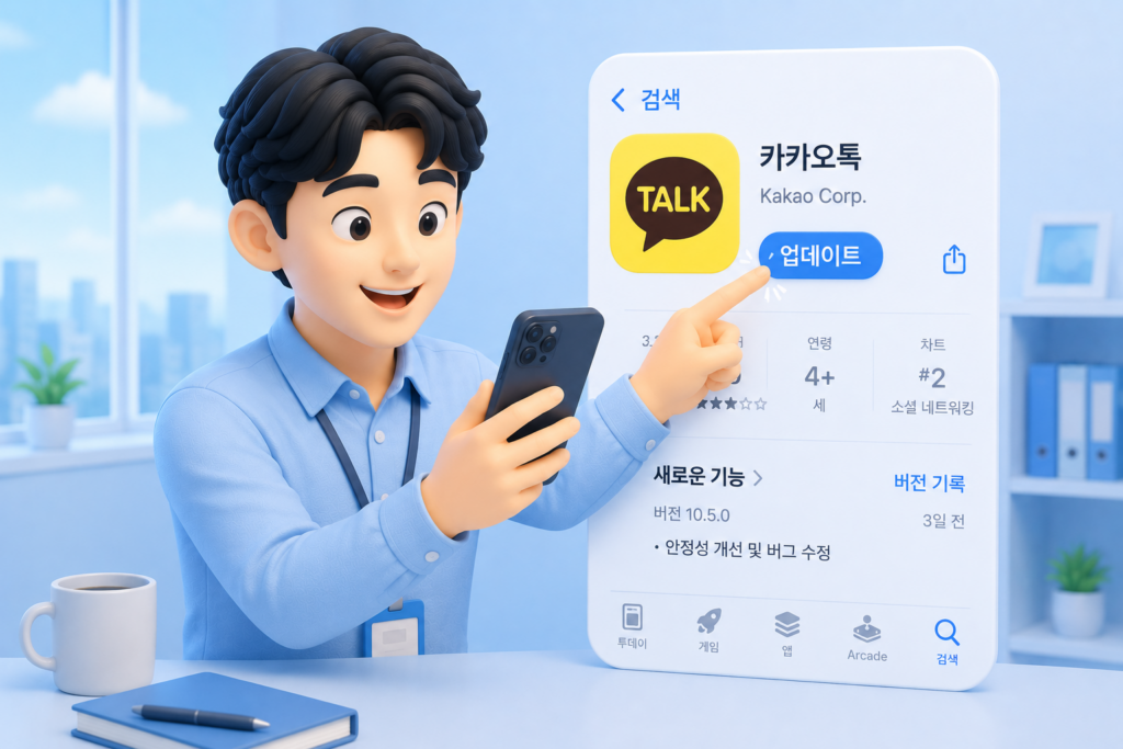 카카오톡 챗GPT 오류 버전과 조건 확인하는 순서
