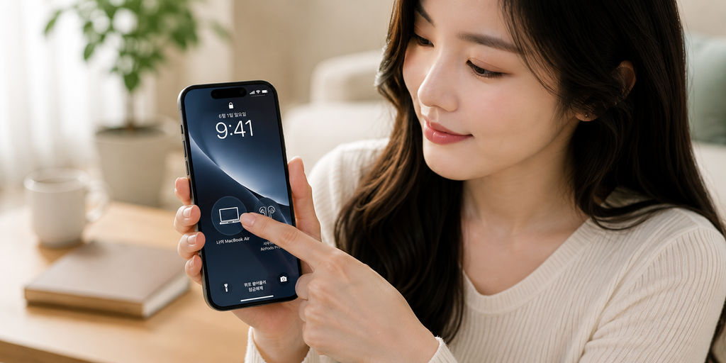 아이폰 잠금화면에서 기기 실행하기