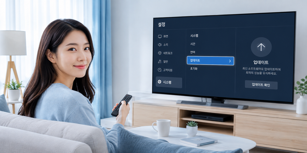 리모컨으로 소프트웨어 업데이트 실행하기