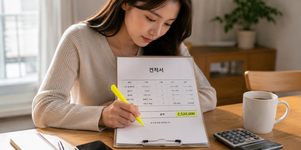 삼성 구독클럽 견적서 총액 확인하기