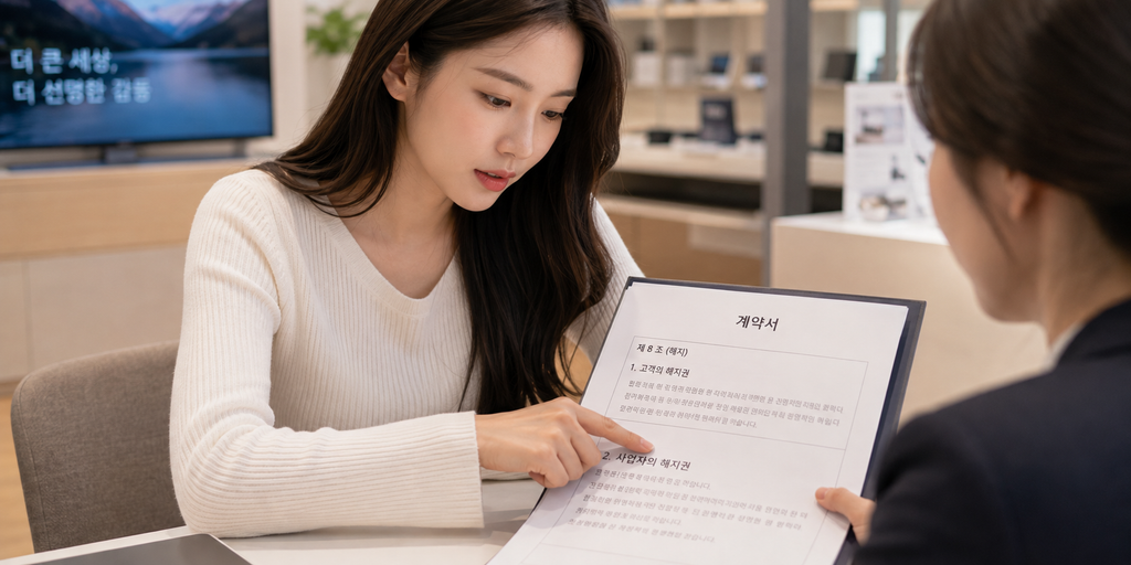 계약 조건표에서 해지 항목 살펴보기