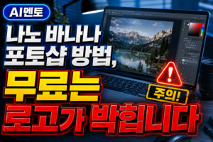 나노 바나나 포토샵 방법, 무료는 로고가 박힙니다
