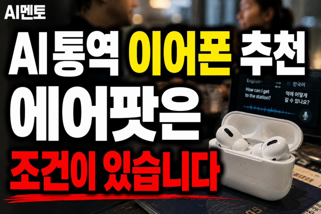 AI 통역 이어폰 추천, 에어팟은 조건이 있습니다