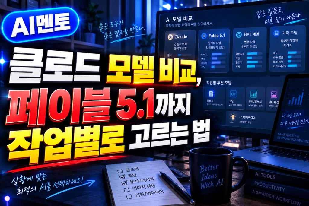 클로드 모델 비교, 페이블 5.1까지 작업별로 고르는 법