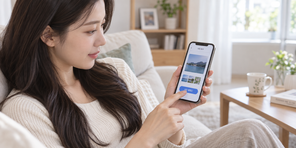 AI 사진관 무료 경로에서 사진 올리기
