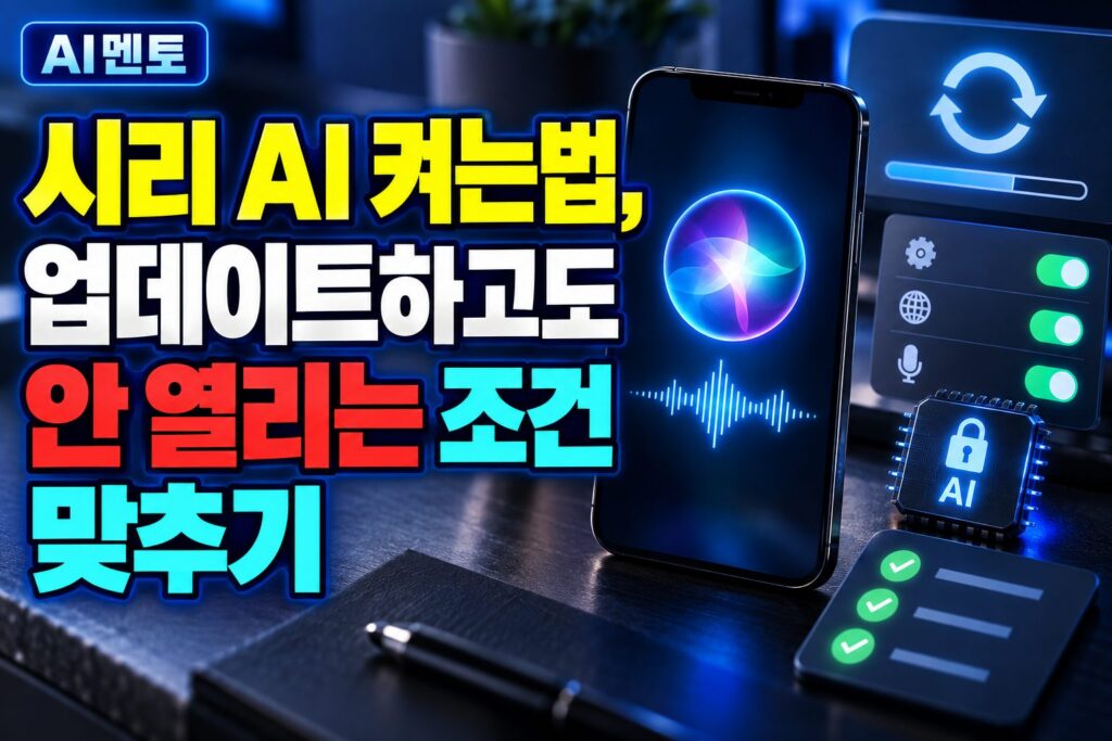 시리 AI 켜는법, 업데이트하고도 안 열리는 조건 맞추기